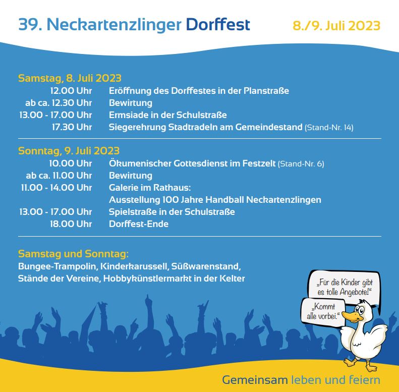  Programm Dorffest 