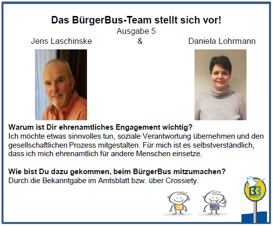  Heute stellen wir Ihnen Jens Laschinske und Daniela Lohrmann vor. 