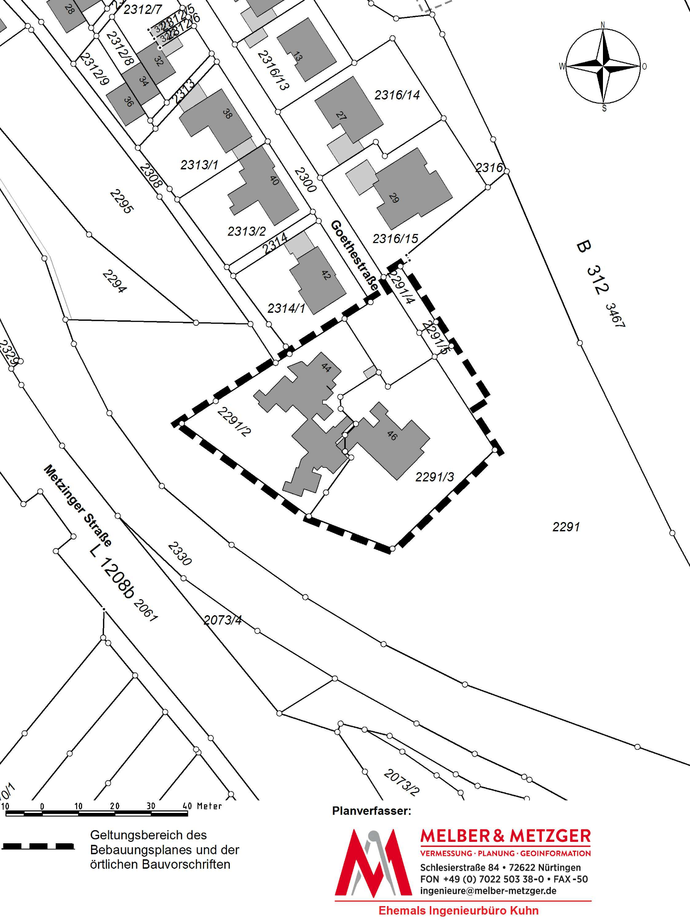  Plan des Bebauungsplanes Rotenbach II Erweiterung 